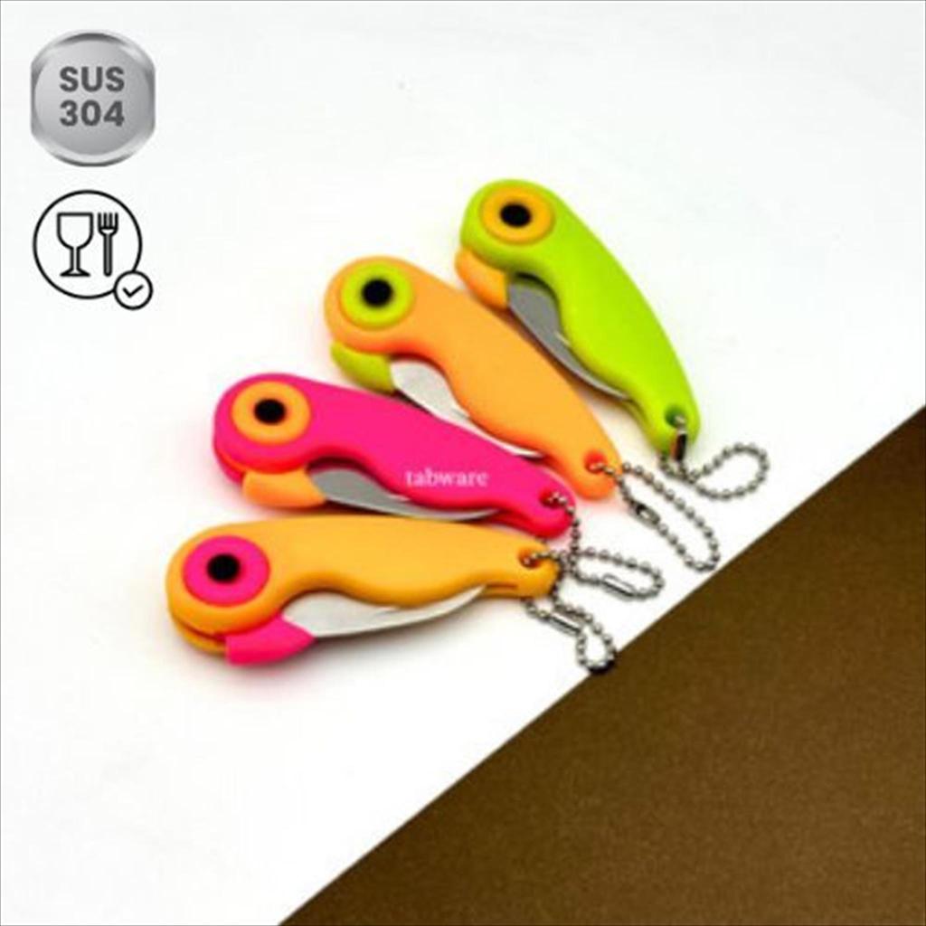 (1pc) Pisau Lipat Motif Kakatua/Pisau Saku/Pisau Kecil/Pisau Unik/Pisau Gantung