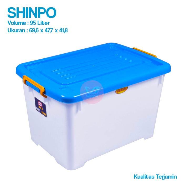 CONTAINER BOX PLASTIK KOTAK PENYIMPANAN CB 130LITER - shinpo 95 liter