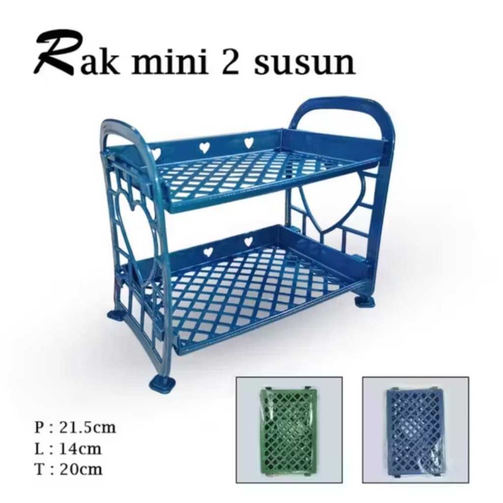 Rak Plastik Kecil 2 Tingkat Serbaguna / Rak Dapur Kecil Plastik 2 Tingkat