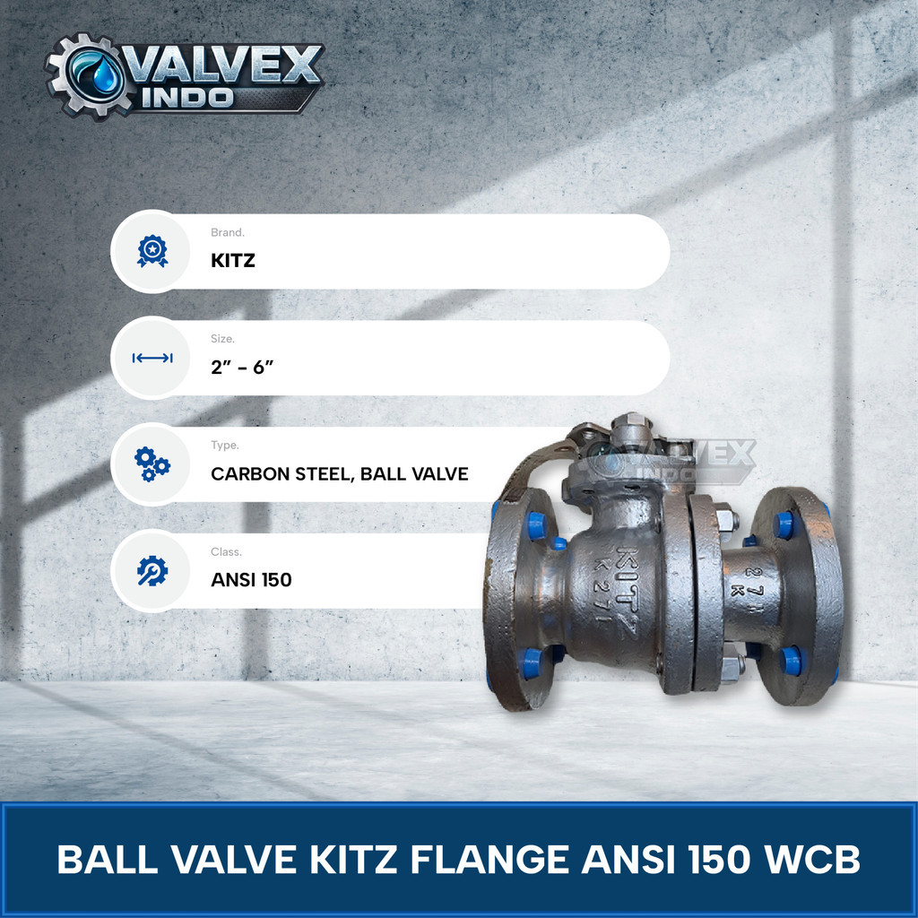 BALL VALVE KITZ WCB 6" INCH  FLANGE #150 ORIGINAL T1260