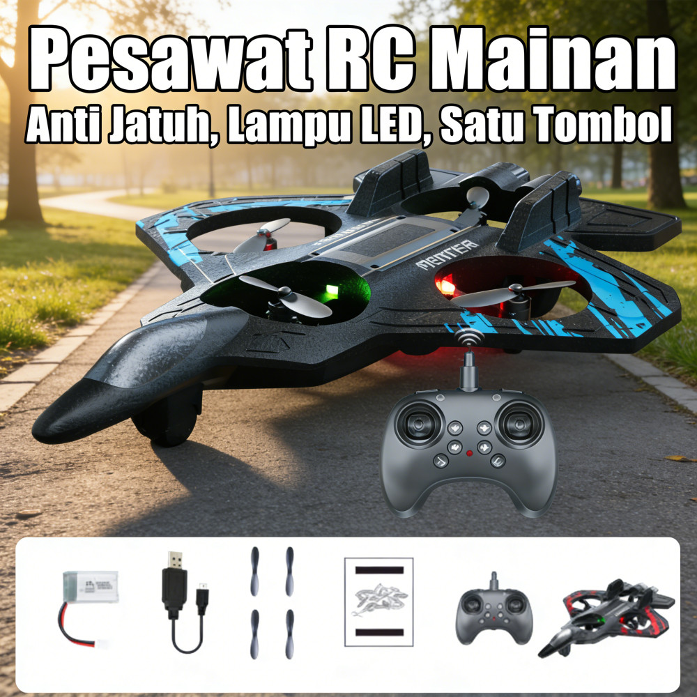 Mainan Pesawat Airplane Toy Rc Glider Foam Terbang Pesawat Led Pesawat Remote Control Pesawat Pesawa