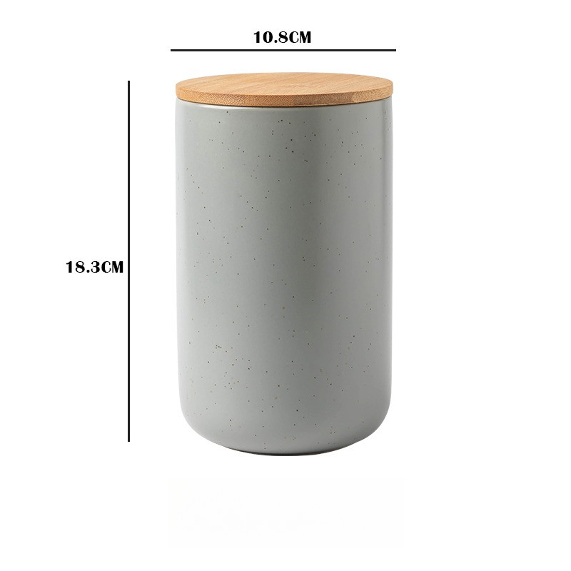 Ceramic Storage Tank Coffee Storage Jar Kitchen Storage Tank Grain Moistureproof Storage Tank Largec