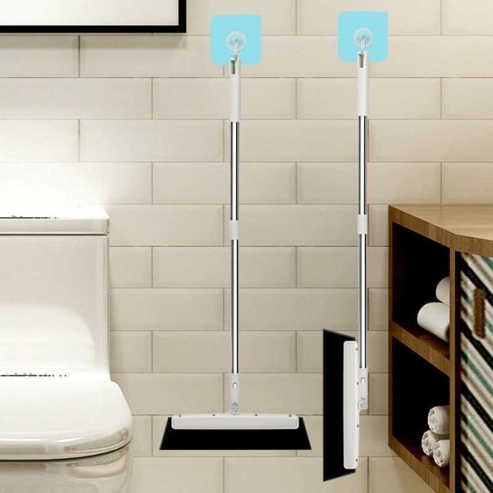 Sapu Karet Pel Dorongan Serokan Tarikan Pembersih Air Wiper Lantai Multifungsi SSM Bathroom Racks & 