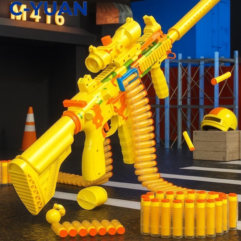 CYUAN Mainan Sniper Pistol Tembak Dengan Peluru  Senjata Senapan Mainan Peluru Busa M416  Long Shoot