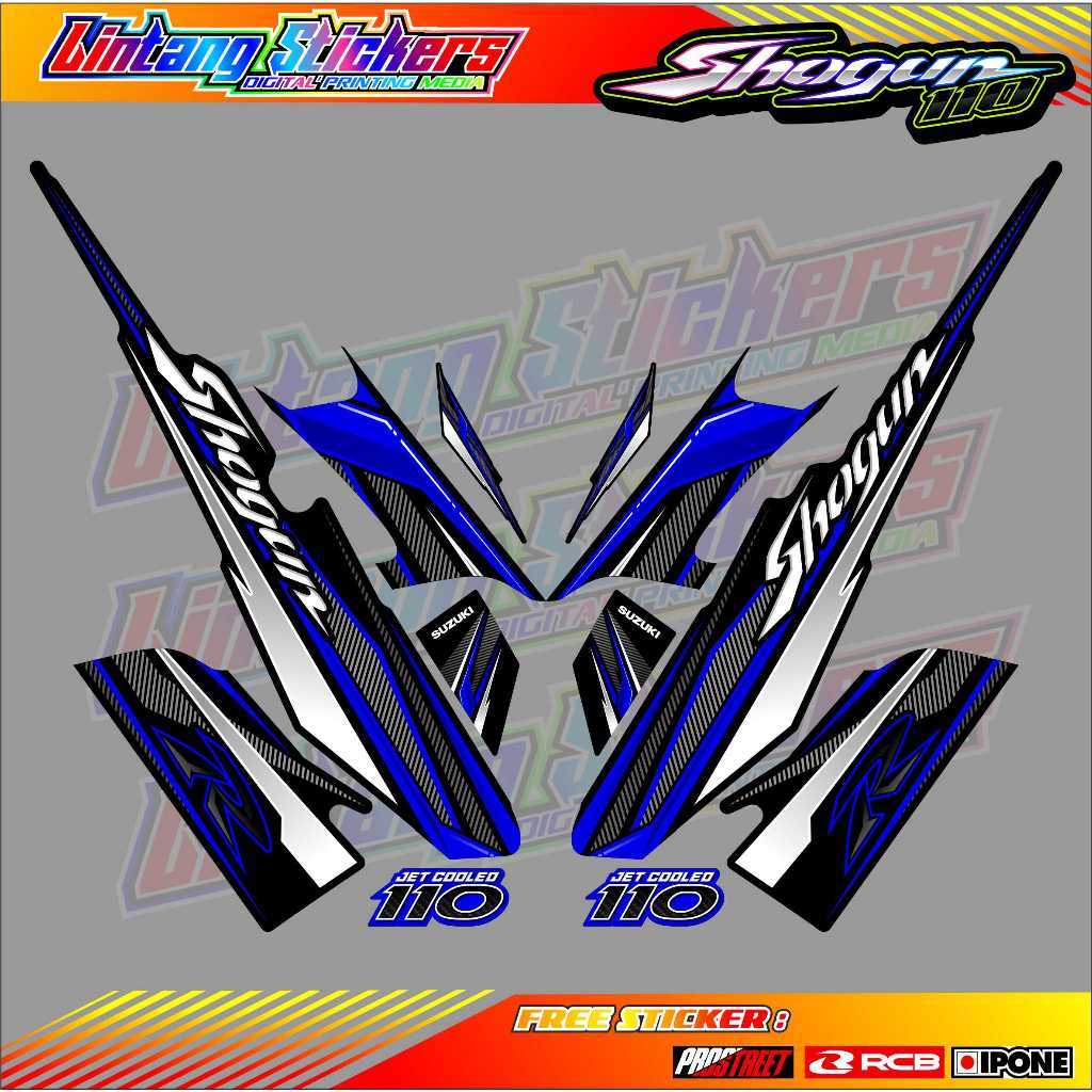 Striping Variasi Shogun R 110 Style Lancip / Sticker List Variasi Motor Shogun R 110