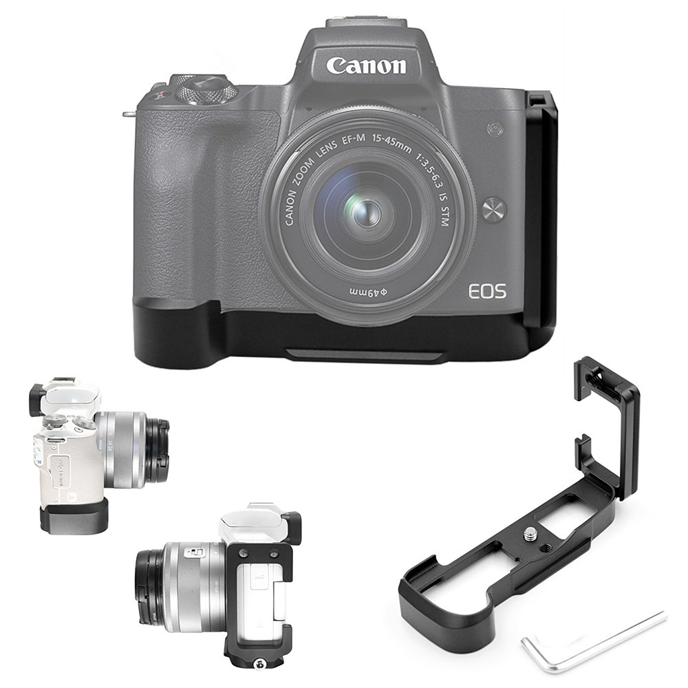 M50II Quick Release L Plate Metal Hand Grip Arca Swiss Bracket Holder Compatible with Canon EOS M50 