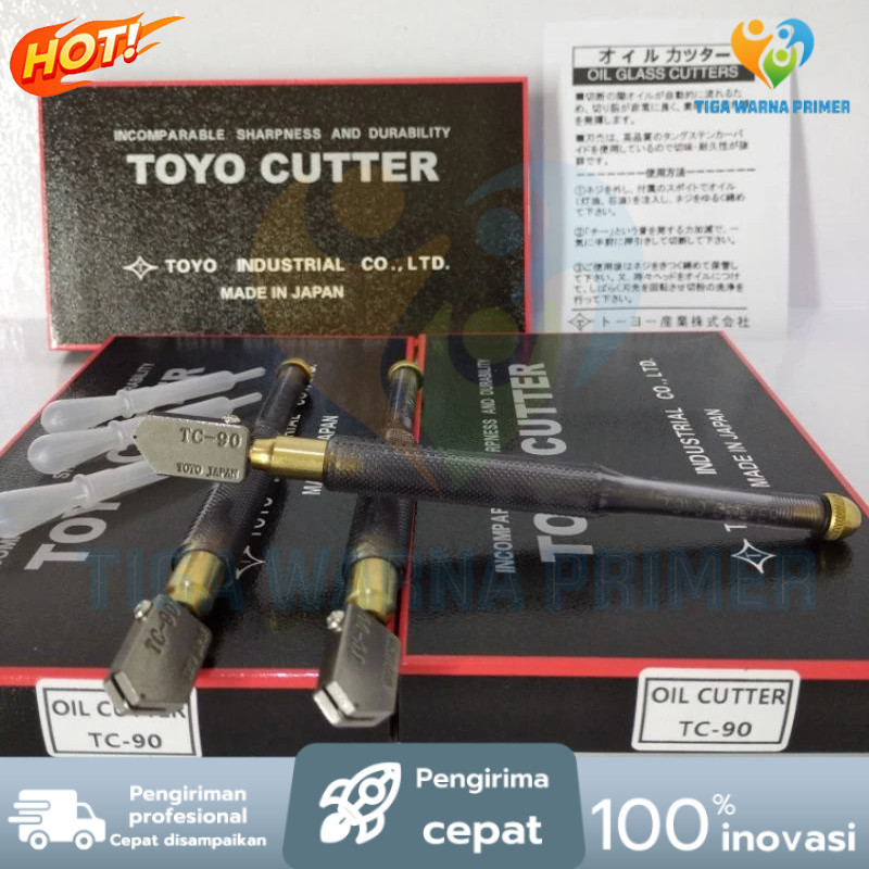 TOYO TC 90 ORIGINAL Alat potong kaca asli TC 90 Oil glass cutter TC 10 ,TC-17 ,TC-30 ,TC-90 pisau po
