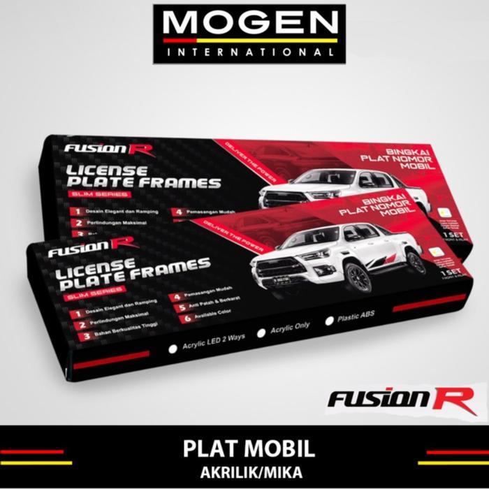 THE BEST DUDUKAN PLAT MOBIL / TEMPAT PLAT AKRILIK / TATAKAN PLAT AKRILIK MIKA - Hitam, Tanpa Lem
