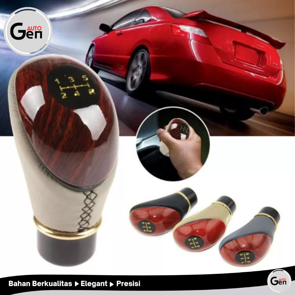 Knob Persneling mobil Variasi Universal Kayu Type R Tuas Gigi Perseneling Transmisi Mobil Manual