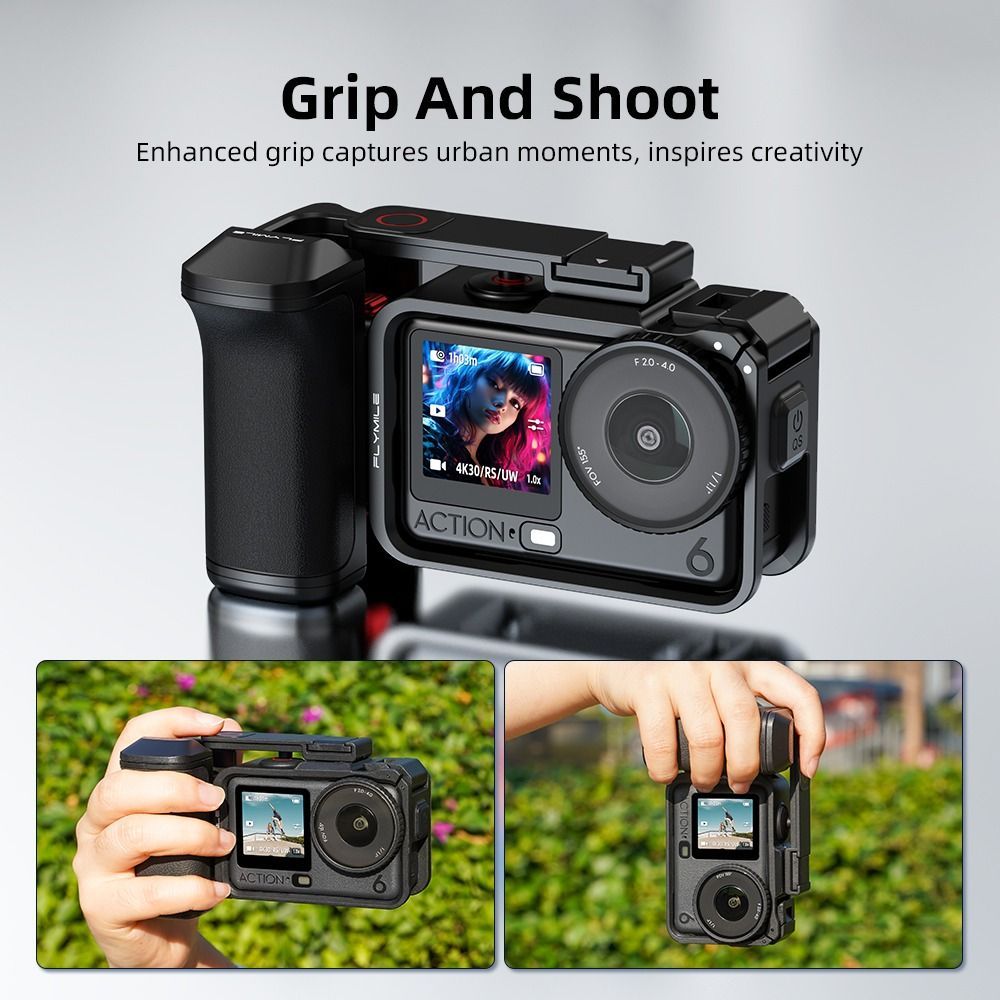 Quick Release Xplorer Grip Kit Handle Plastic Handle Shutter Button Street Grip Holder Frame Metal F