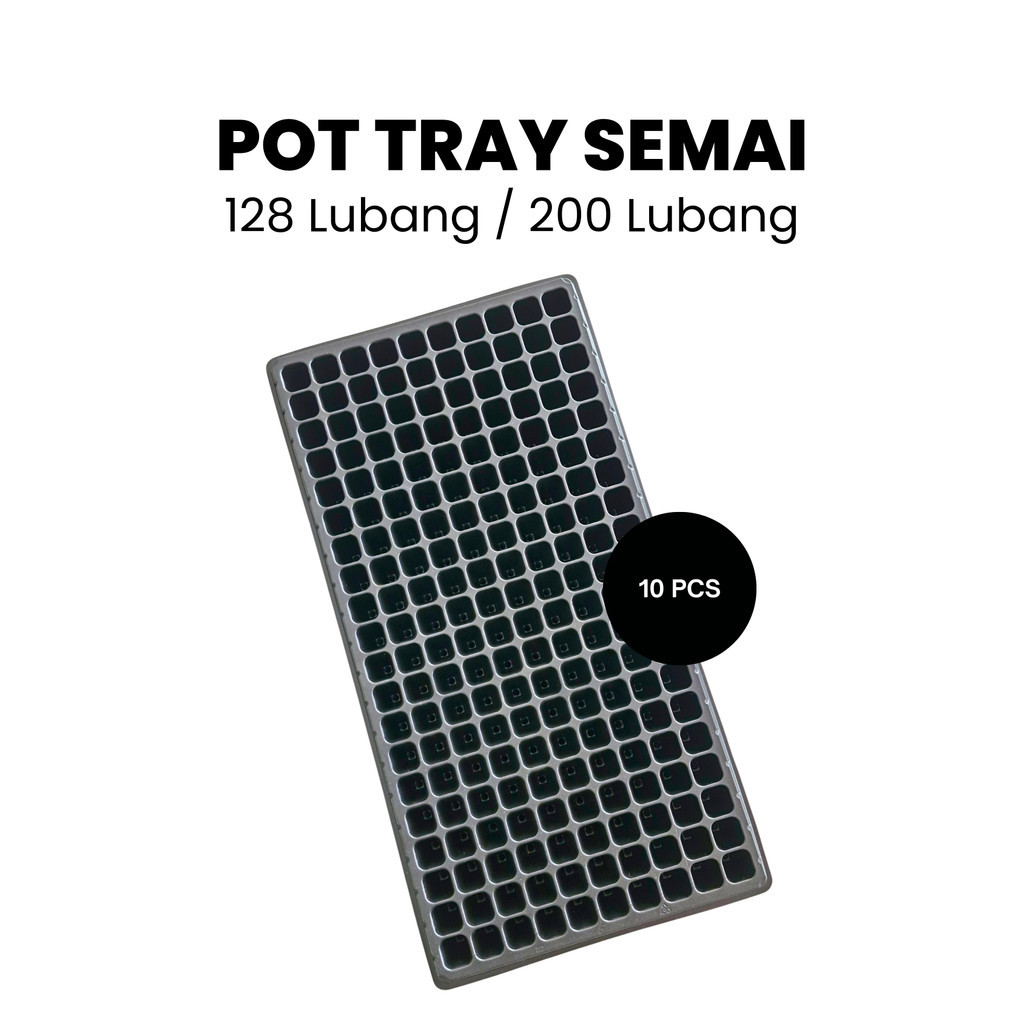 Paket 10 pcs Tray Semai Bibit – Pot Semai Plastik Tebal Tahan Lama
