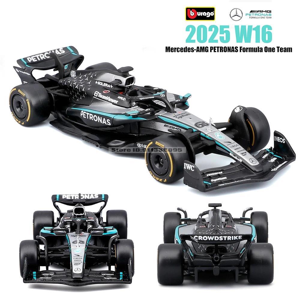 Bburago 1:43 F1 Mercedes-AMG 2025 W16 #63 George Russell #12 Kimi Antonelli legierung auto druckguss