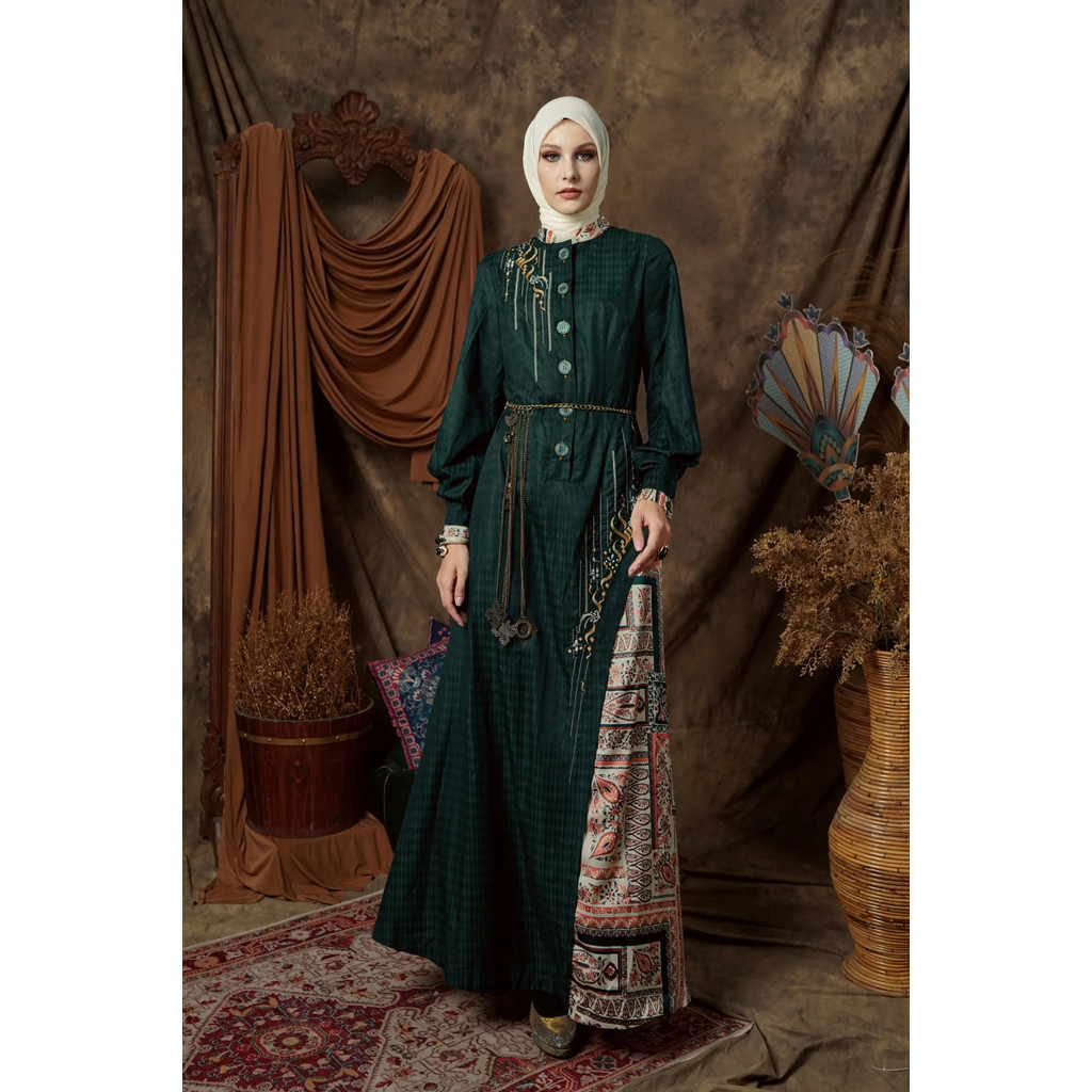TUNEECA Gamis Hijau Emerald Ghazal - T-0426011