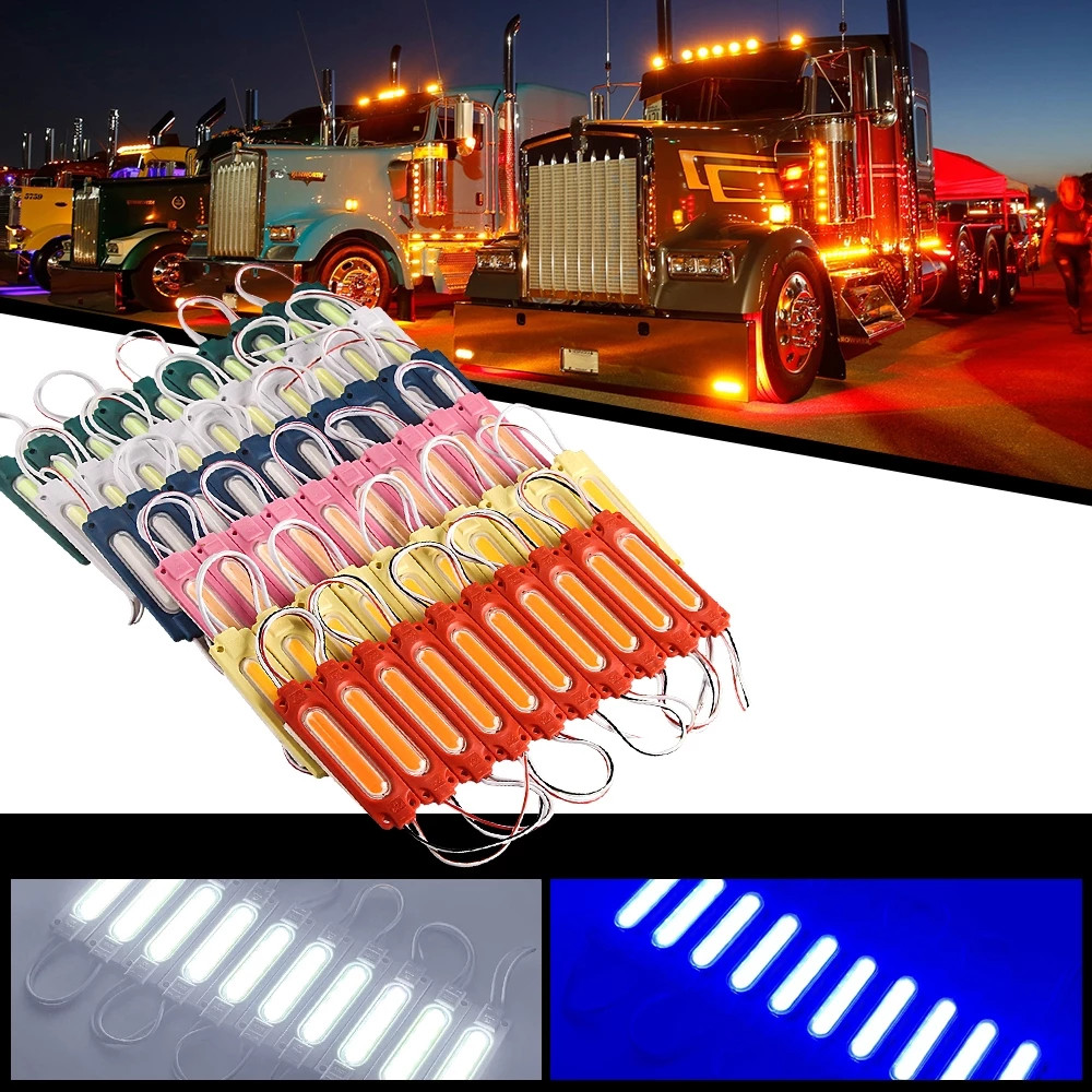 10PCS LED Module COB 12V/Lampu LED COB 6 Warna 3W 6 Chip