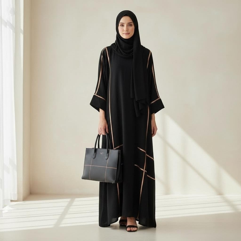 Abaya Gamis Rayon Ld 130 Premium Kondangan Friendly Busui Nyaman Pengajian Lebaran Jumbo