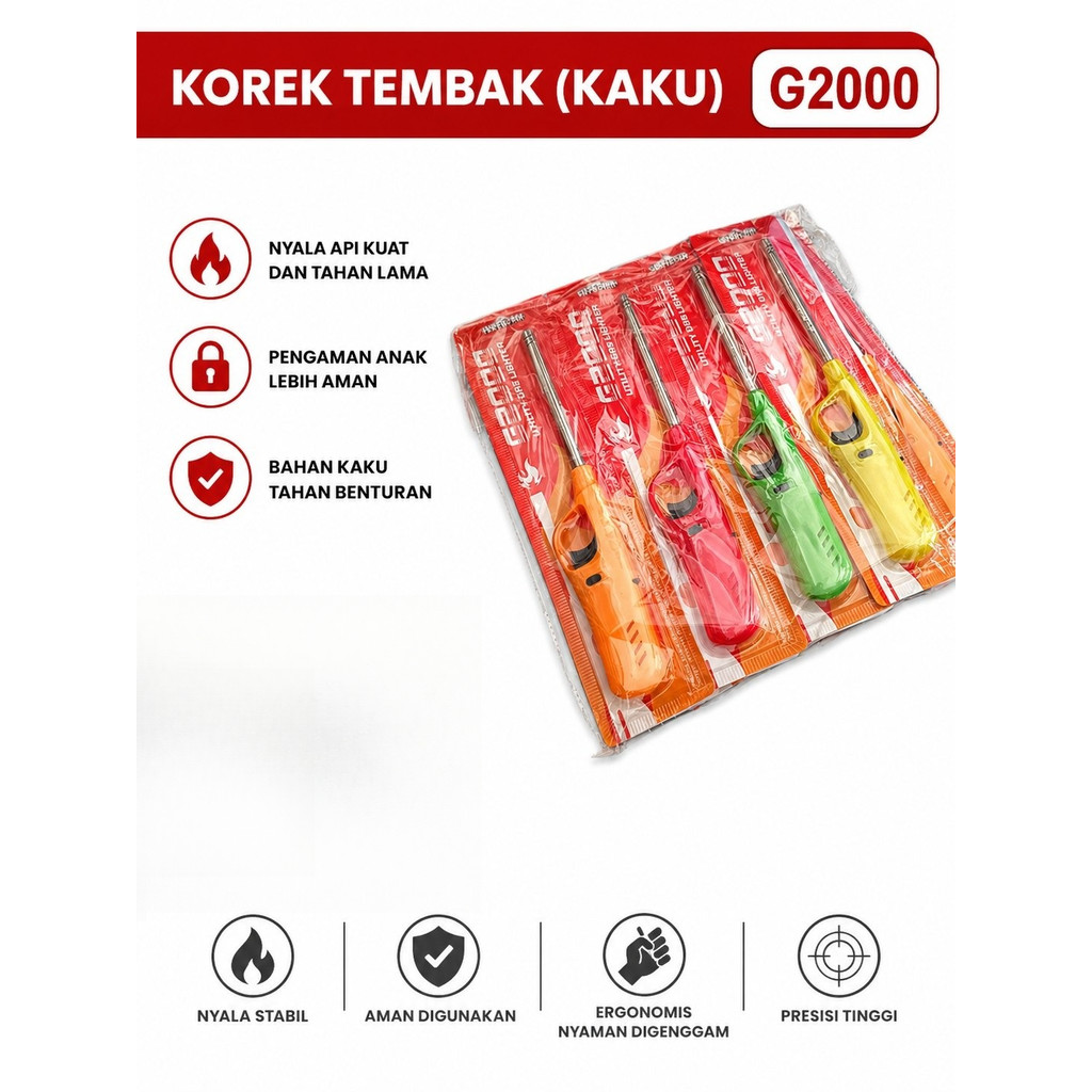 Korek Kompor Gas G2000 KAKU Alat Pematik Korek Api Gas Model Tembak G2000 Korek tembak G2000