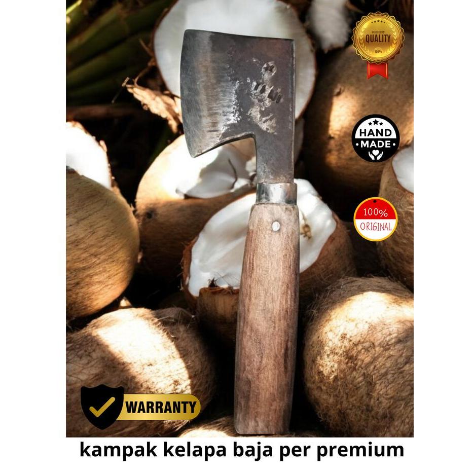 Kampak kelapa Alat kupas kelapa Alat kupas batok kelapa kapak/kampak kelapa Baja per asli baja sepuh