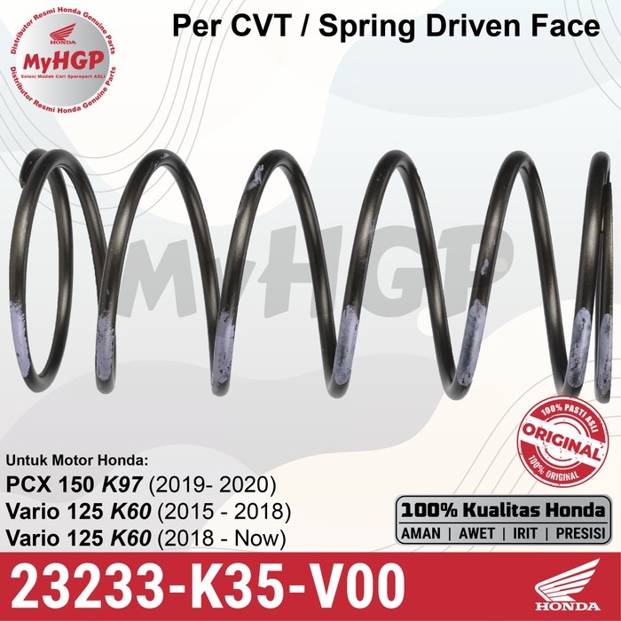 23233K35V00 Spring Driven Face Per CVT Vario 125 LED PCX150 Original 23233-K35-V00 23233 K35 V00