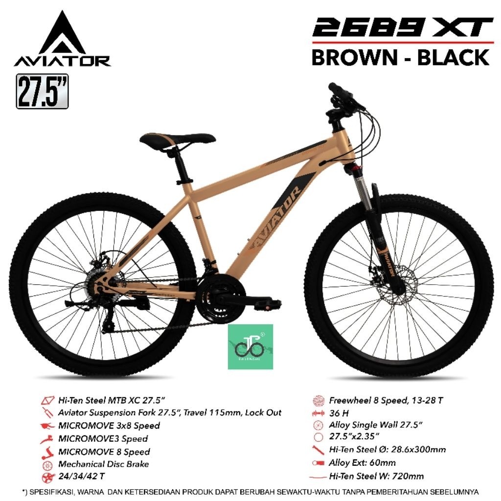 Sepeda MTB 27.5" Aviator 2689 XT 27.5 NEW 2689XT