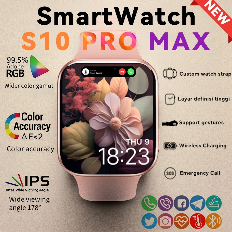 100% Ori SAMSUNG Samrt watch S10 Pro Max GPS NFC Bluetooth Call Smartwatch wanita pria wireless char