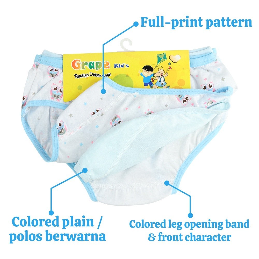Scelta ITC Cempaka Mas 3Pcs Celana Dalam Anak Perempuan Cewek Cd Cae 166