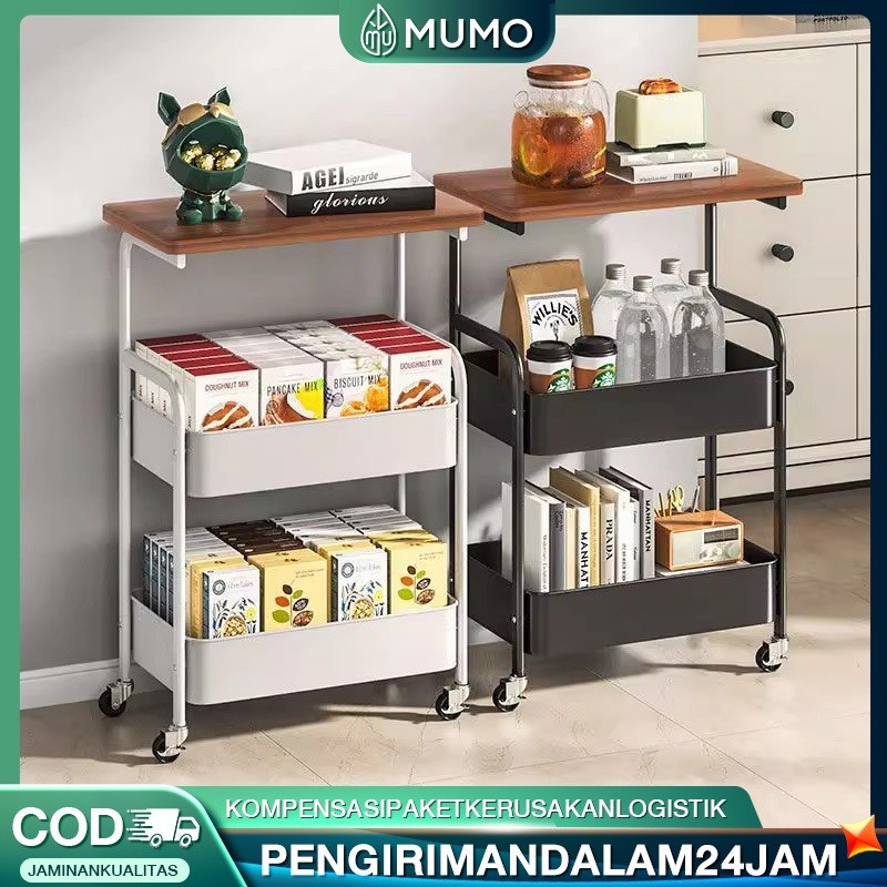 warung_santai - Rak Troli Susun Rak kamar mandi Rak Penyimpanan Dapur Dengan Roda