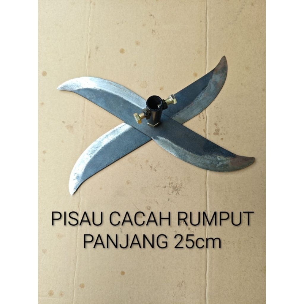 MATA PISAU CACAH RUMPUT & TANAMAN PAKAN TERNAK – PANJANG 25 CM | AS SAMBUNGAN 10MM / 12MM