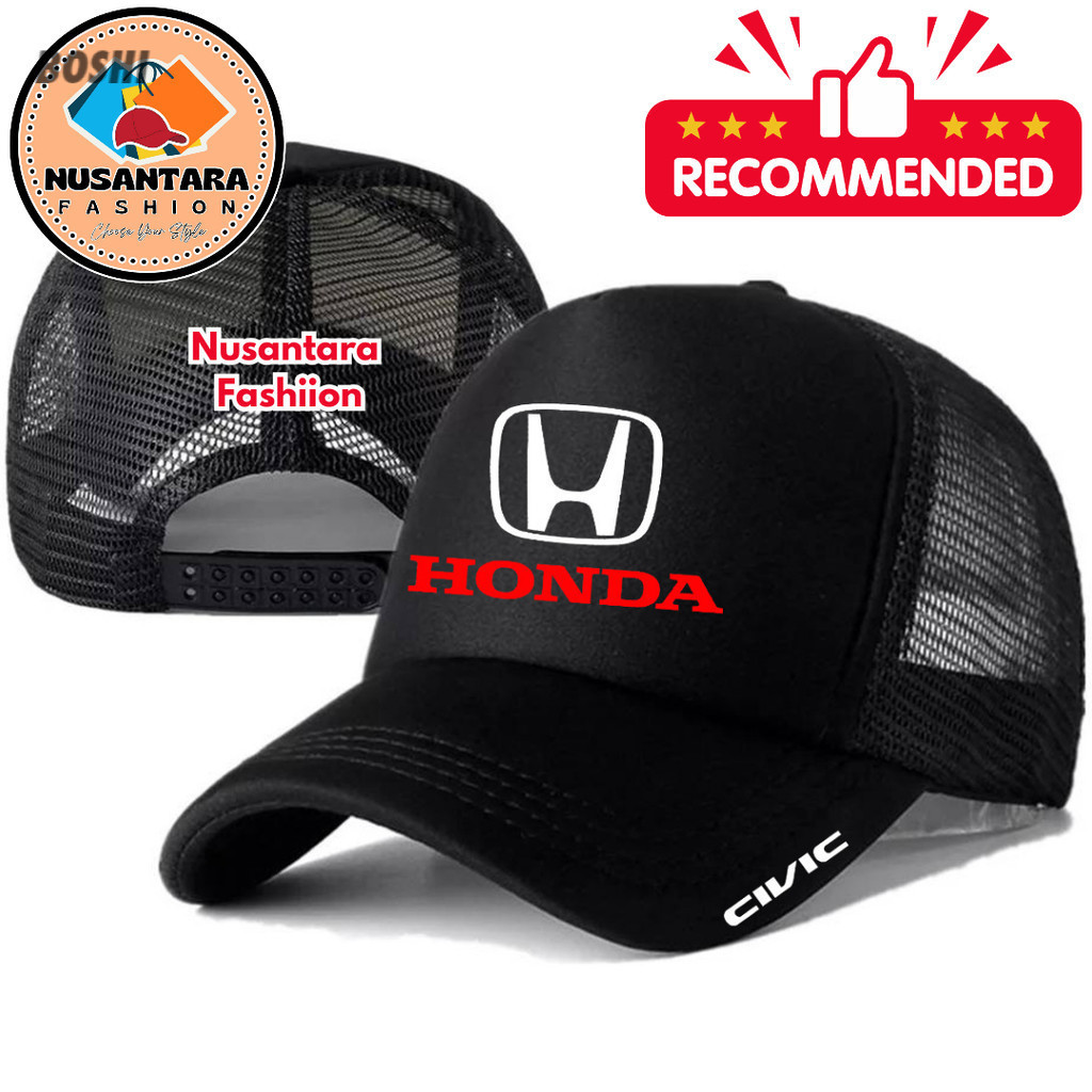 Nusantara Fashiion Topi Trucker HONDA CIVIC - Topi Distro HONDA CIVIC Logo - Topi HONDA CIVIC Premiu
