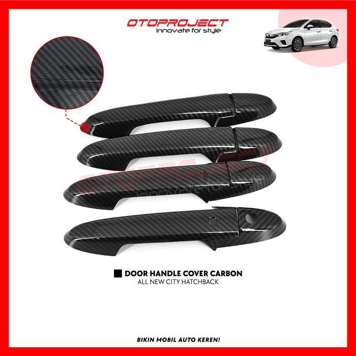 Otoproject - Door Handle Cover A.N City Hatchback Carbon | Cover Gagang Pintu City Hatchback