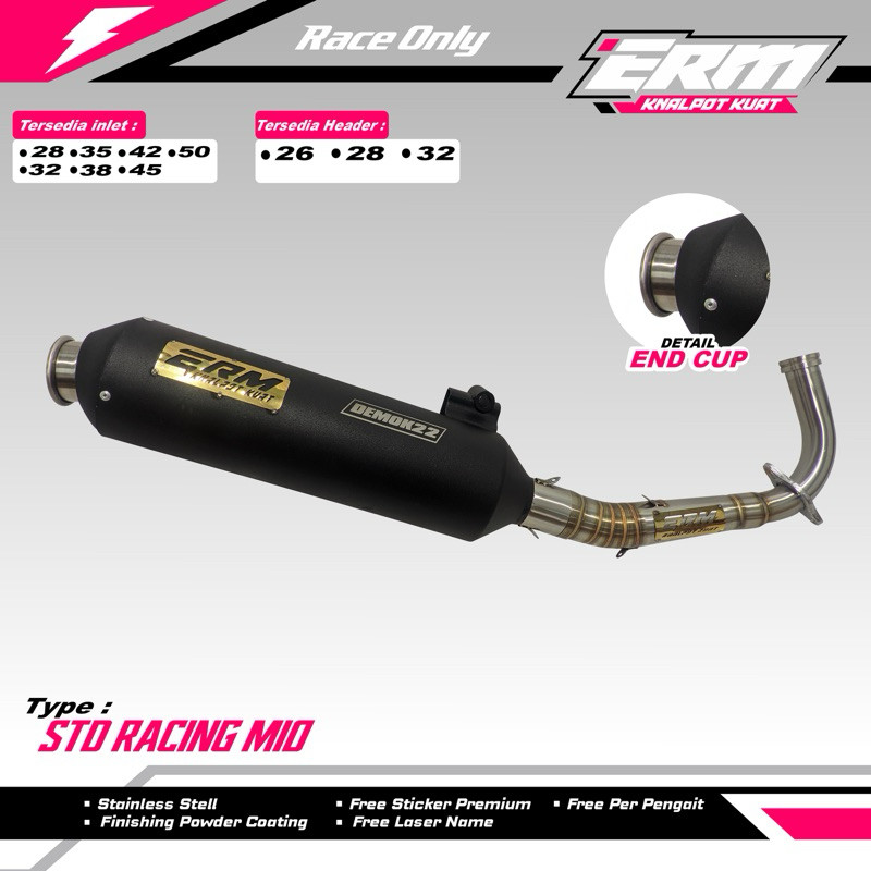 KNALPOT STD RACING MIO ORIGINAL ERM_KNALPOT PakPeOfficial