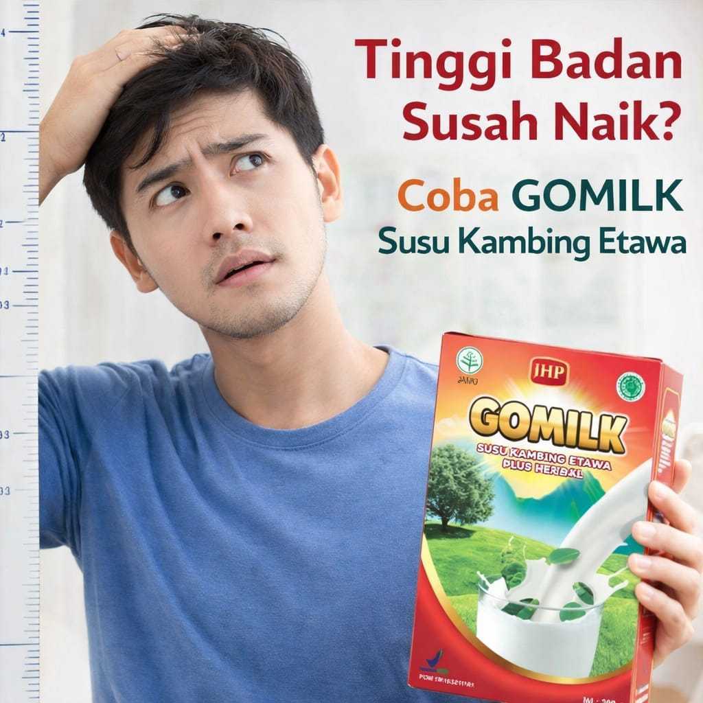 Susu Tinggi Badan Paling Ampuh Pria Wanita Anak Remaja Peninggi Badan Ideal GOMILK Susu Kambing Etaw