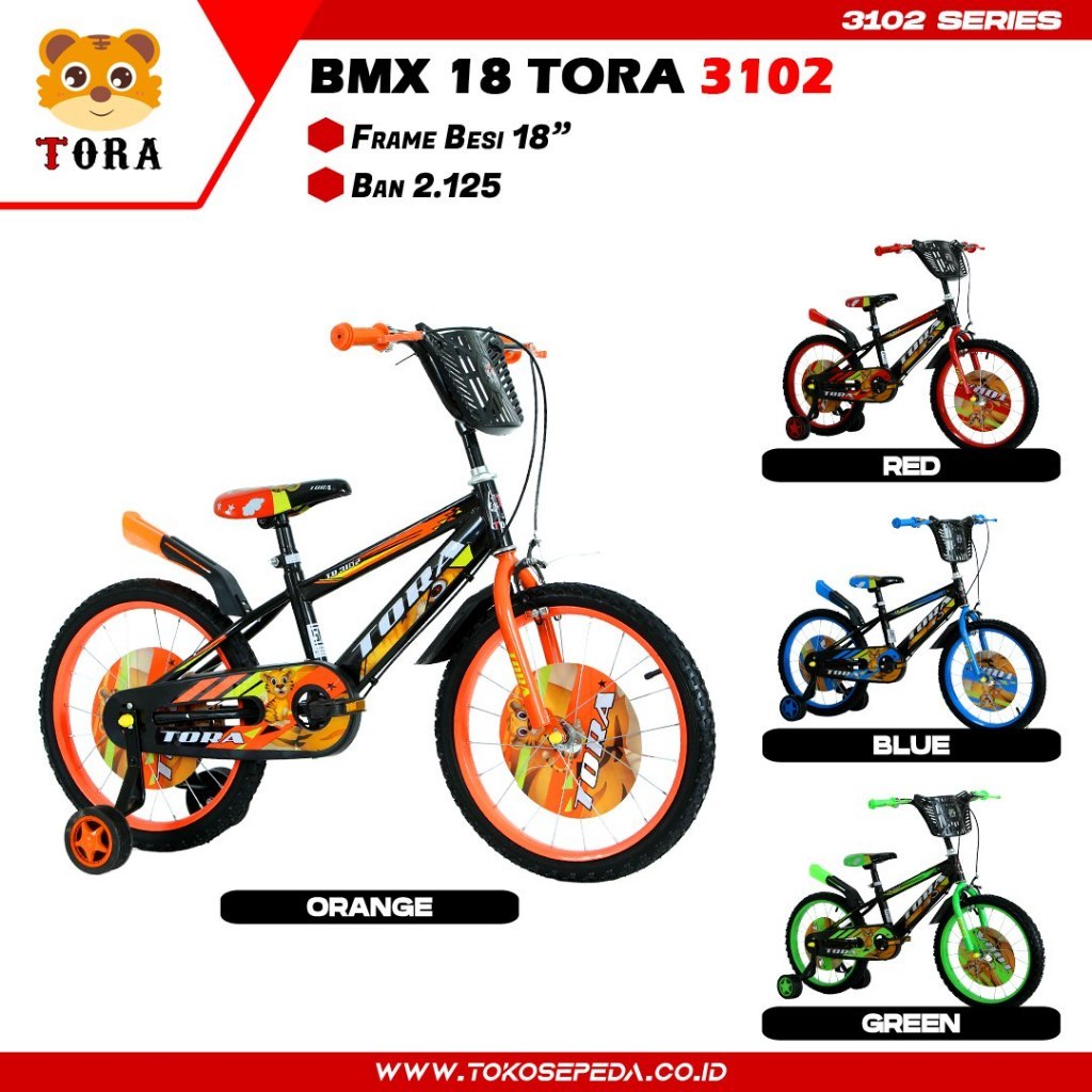 SEPEDA ANAK LAKI-LAKI BMX 18" HUNTER TORA 3102