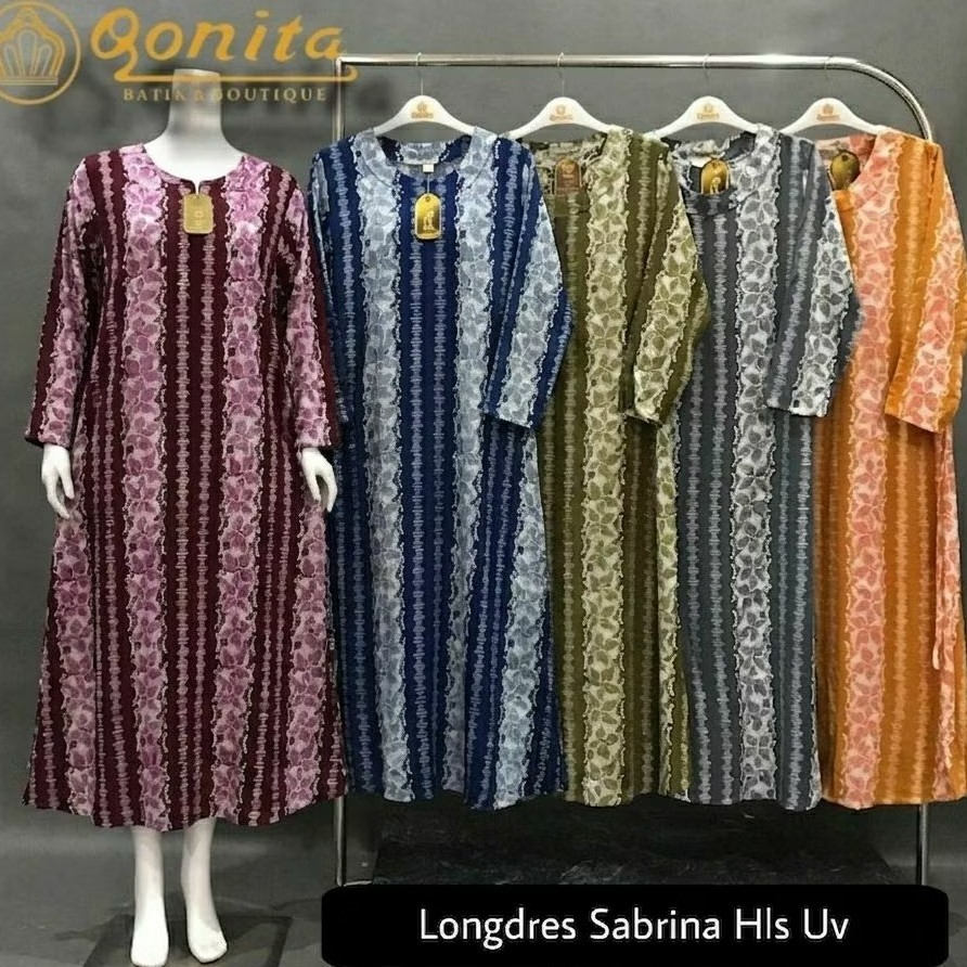 Daster Qonita Longdress Sabrina Hls UV (Ld 110, Pb 130) Batik ORI Asli Pekalongan