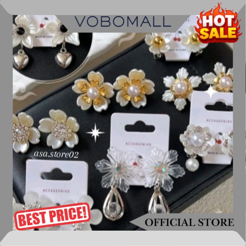 Anting klip Tanpa Tindik/Anting Jepit Hijab JM