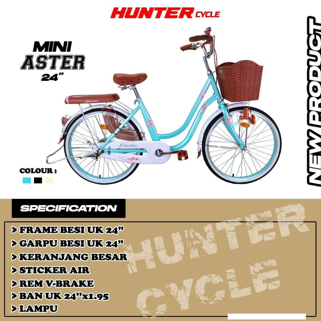 SEPEDA CEWEK SEPEDA WANITA  CTB MINI 26 7 SPEED HUNTER SALVIA SHIFTER SHIMANO SEPEDA DEWASA KERANJAN