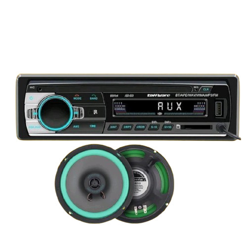 Taffware Paket Audio Mobil 1 Set Tape Mobil JSD-520 & Speaker Two Way Roadstar 6.5 Inch 2Pcs