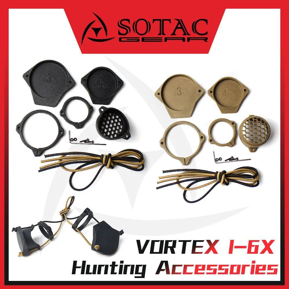 SOTAC Tactical VORTEX 16X Tube RifleScope Lens Cover With REAR CAP Nylon Cap Protector Red Dot Sight