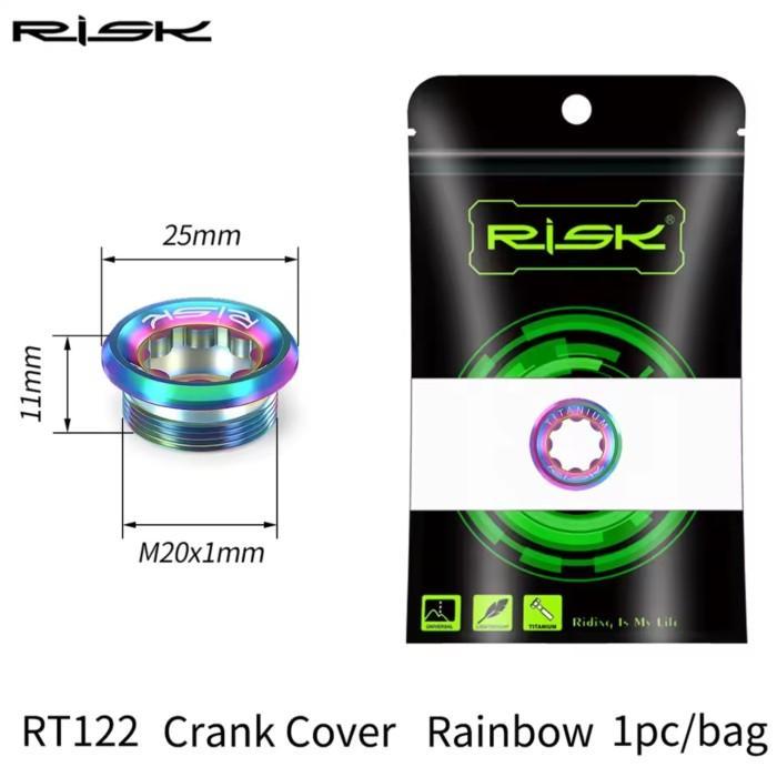 Risk Titanium Baut M20 Arm Crank Shimano Deore SLX XT XTR Ultegra Baut Crank Sepeda RT122 - Rainbow
