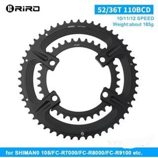 RIRO Doubel Chainring BCD 110mm 4 Bolt For Shimano Chain ring BCD 110 mm Sepeda Roadbike - Size 52/3