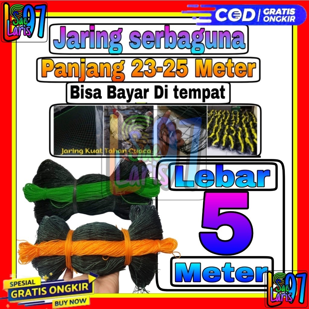 Jaring Ayam Lebar 5 Meter x panjang 25 meter Jaring Pagar Ayam Jaring Pagar Tanaman Waring, Jaring p