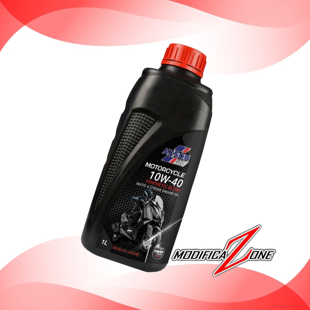 Axson Lube ScootR Matic  SAE 10W40 Blend Synthetic 1L Oli Mesin Nano Metal Ceratec Motor
