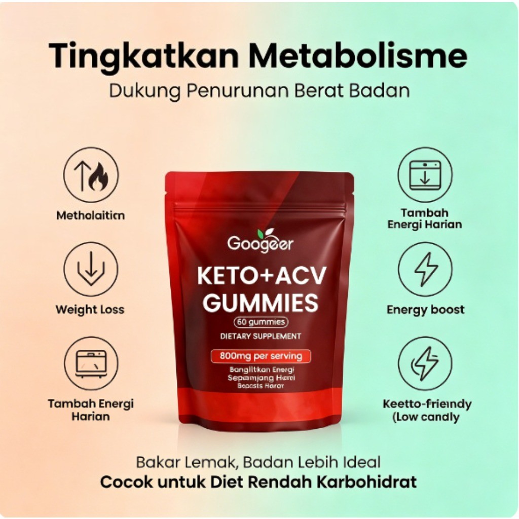 Googeer Keto+ACV Gummies, Diet Rendah Karbohidrat & Manajemen Berat Badan ly50715