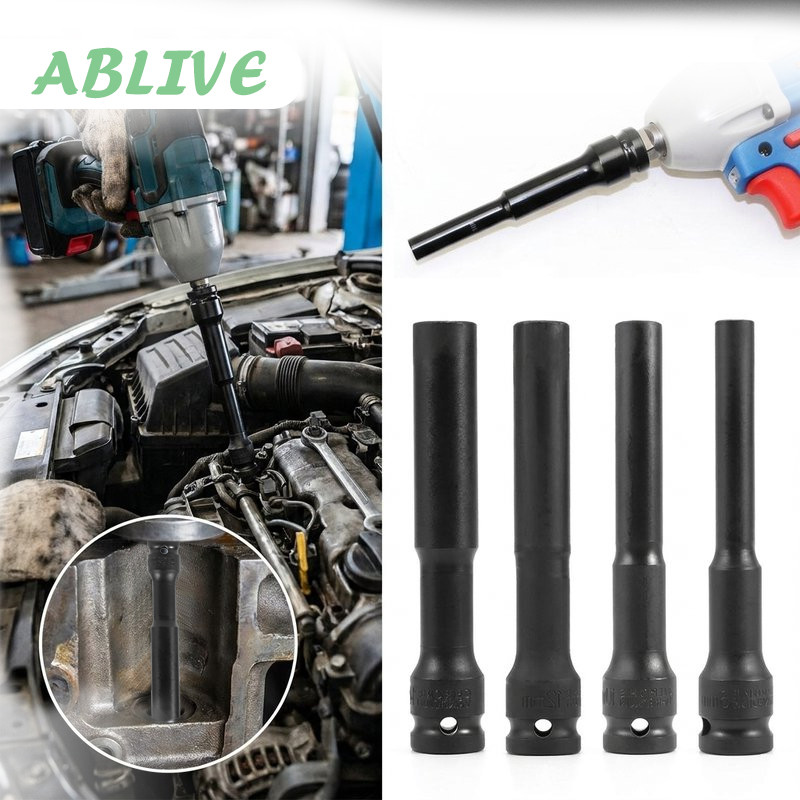 4pcs/set  Mata Kunci Shock Impact Panjang 130mm 1/2 Hex Socket 8mm 10mm 12mm 14mm Socket Head Untuk 