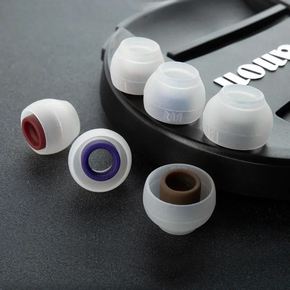 TRI Clarion 3 Pairs Of Silicone Earphone Eartips For S/M/L Size Noise Reduction Headset Earbuds Slee