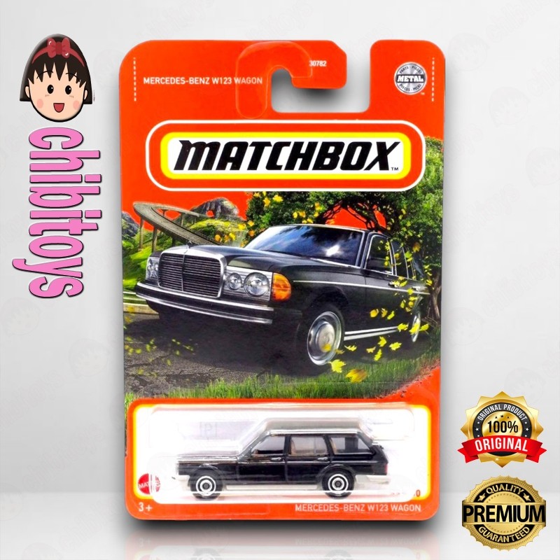 Matchbox Mercedes Benz W123 Wagon Hitam Diecast Mobil Klasik Eropa