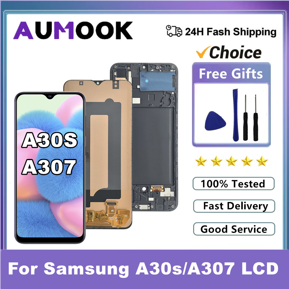 A30s AMOLED Pantalla splay For Samsung A30s A307 LCD splay Tou Screen gitizer Assembly For Samsung A