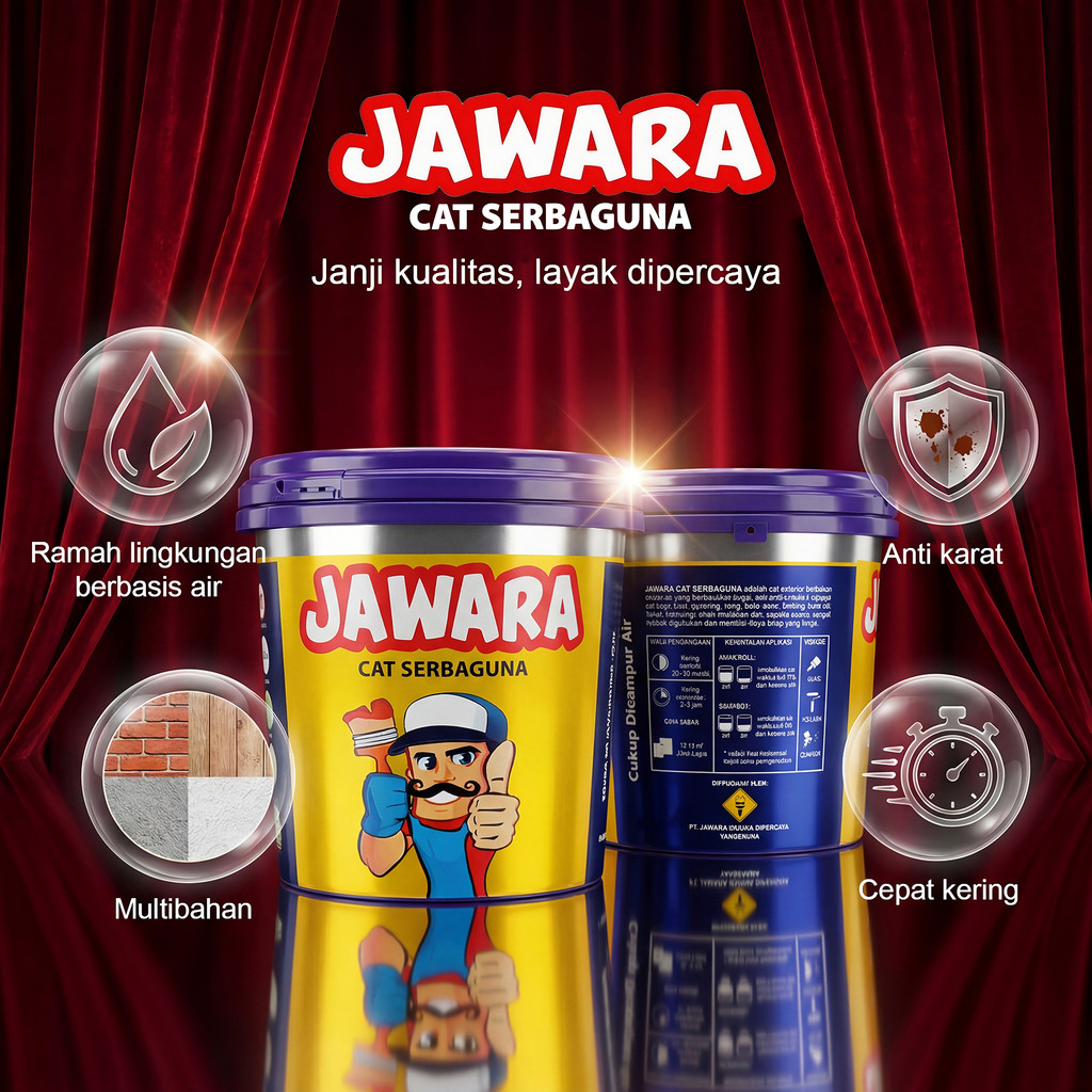 Jawara Cat Serbaguna Cat Waterproof cat serbaguna Pernis water based Clear coat water based Pernis c
