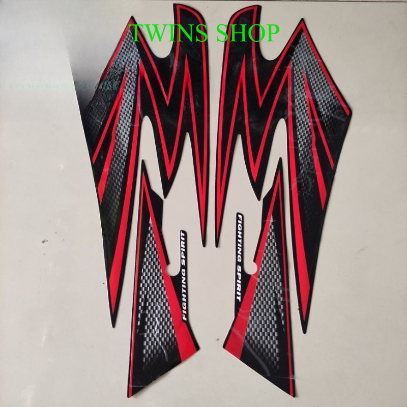 Striping stiker polet list motor Yamaha rx king tahun 2003 rxking lis merah "TWINS SHOP"