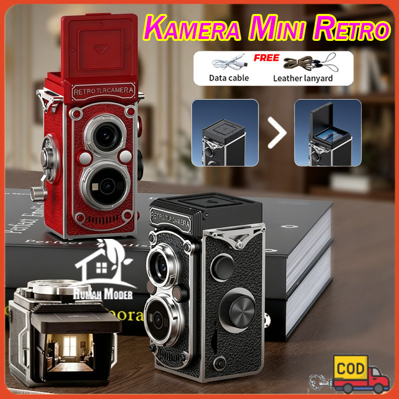 [COD] Kamera Digital Retro Chuzhao/TLR Klasik Mini Vintage Mundur Ganda Kamera Untuk Fotografi/M1 Be