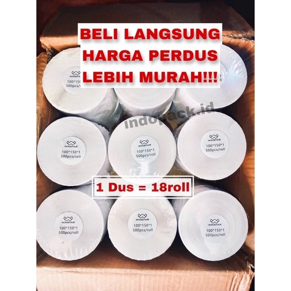 LABEL THERMAL 100x150 A6 KERTAS LABEL THERMAL 10x15 Gojek Grab